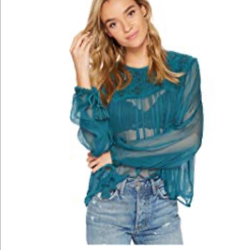 Free People Womens Blouse